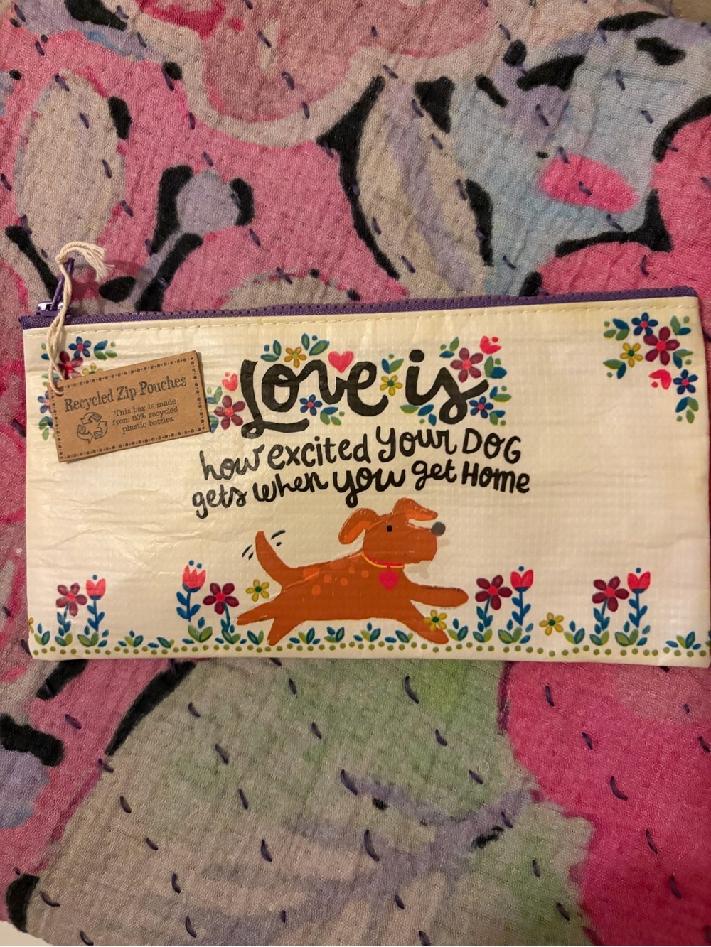 NATURAL LIFE “LOVE IS….” RECYCLED POUCH